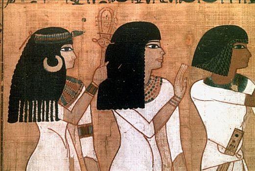 三姐妹山,特写,古埃及,壁画,艺术家,未知