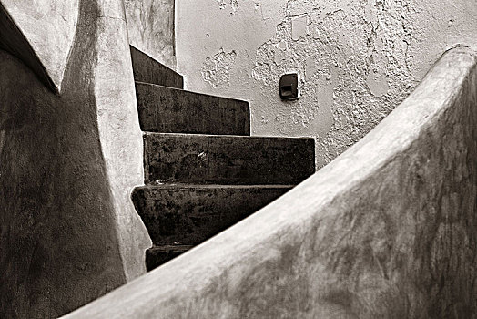 圣托里尼岛,楼梯,特写,希腊