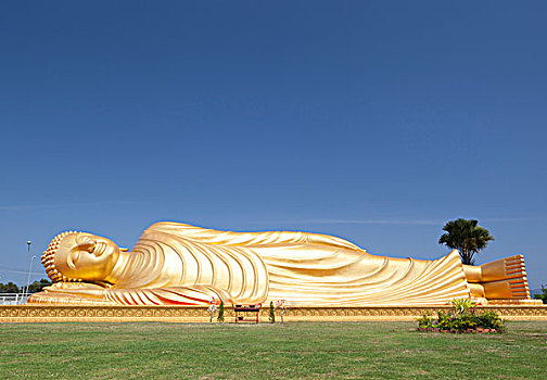 巨大,卧佛,寺院,苏梅岛,省,泰国,亚洲