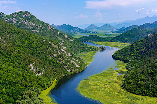 河,湖,风景,奶油水果蛋白饼,视点,国家公园,靠近,黑山,欧洲