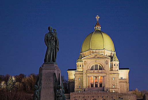 宗教,雕塑,祷告所,黄昏,蒙特利尔,魁北克,加拿大