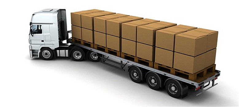 卡车,运输,纸板箱