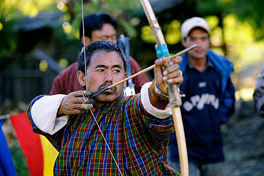 弓箭手,布姆唐,地区,不丹,亚洲