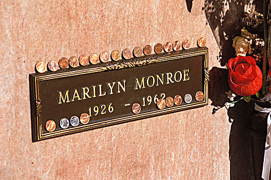 玛丽莲-梦露,墓地,纪念,洛杉矶,加利福尼亚