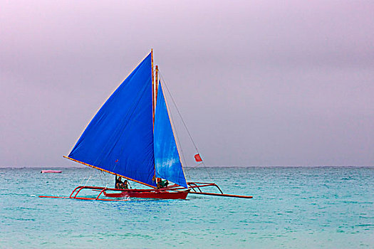 帆船,海洋,长滩岛,菲律宾