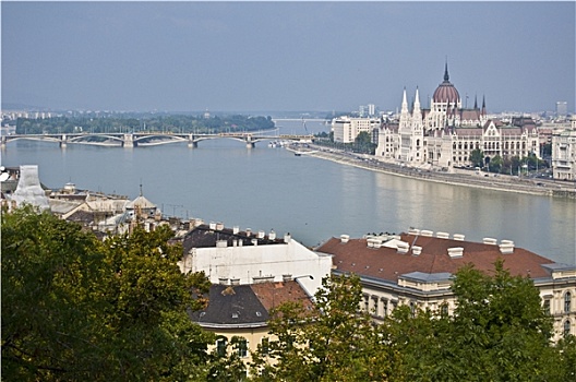 巨大,议会,布达佩斯,多瑙河