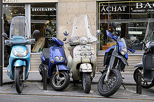 法国,巴黎,摩托车