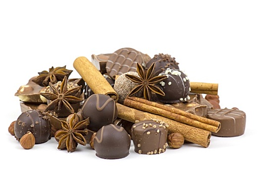 巧克力,调味品,坚果,白色背景,背景