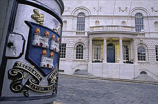 城市,盾徽,伦敦交易所,建筑,都柏林,爱尔兰