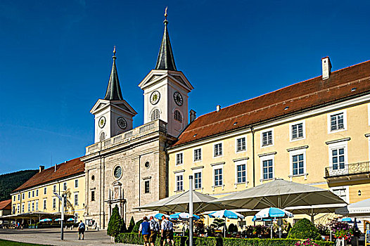 本笃会修道院,大教堂,今日,城堡,上巴伐利亚,巴伐利亚,德国,欧洲