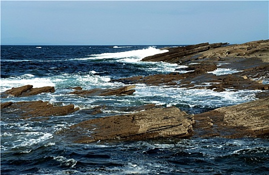 岩石海岸,大西洋,海洋,爱尔兰