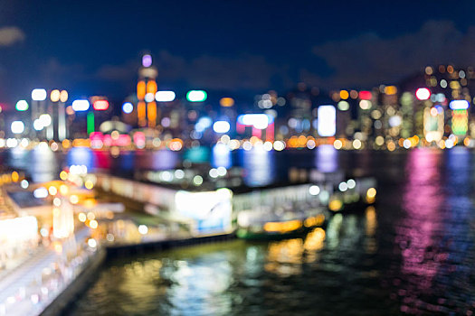 模糊,风景,香港,天际线