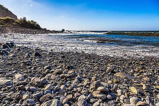 石头,海滩,海岸,海洋