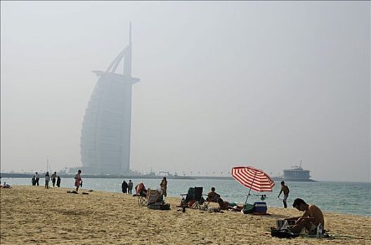 海滩,帆船酒店,迪拜,阿联酋,中东