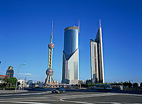 东方明珠电视塔,电视塔,摩天大楼,浦东,上海,中国