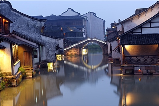 中国,建筑,夜景