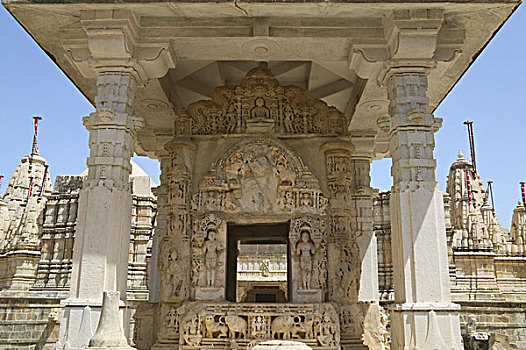 拉纳普尔,错综复杂,雕刻,乌代浦尔,拉贾斯坦邦,印度