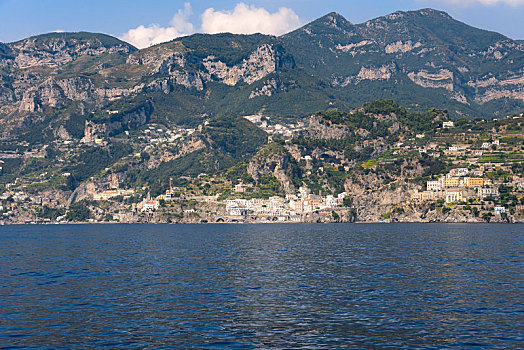 美景,城镇,海岸