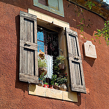 窗户,日晷,鲁西荣,乡村,普罗旺斯,法国