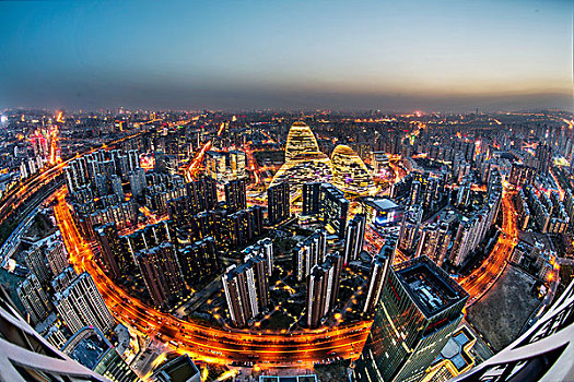 北京望京夜景
