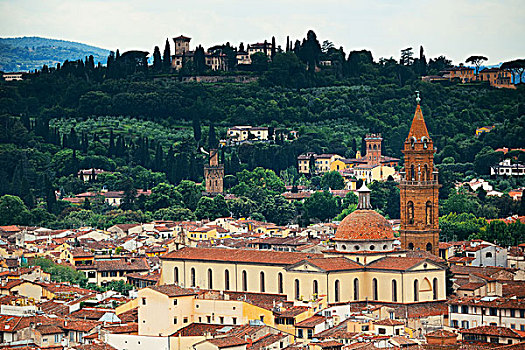 佛罗伦萨,风景,教堂,屋顶