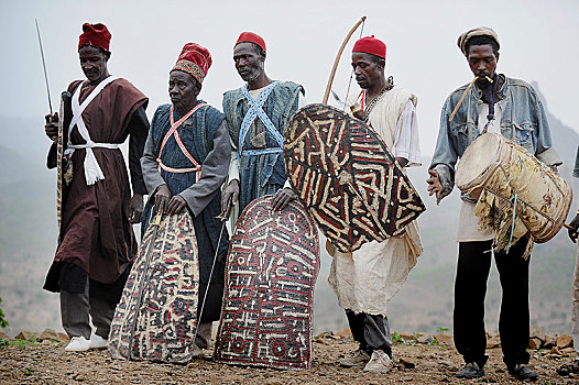 民俗,展示,传统音乐,跳舞,莱姆斯奇,极北地区,喀麦隆,非洲