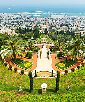 巴哈教堂,花园,海法,以色列
