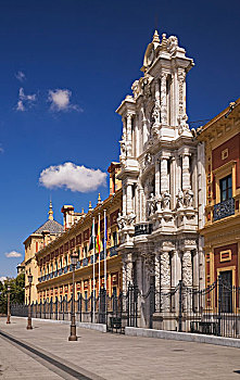 圣太摩,宫殿,建筑正面,塞维利亚,西班牙