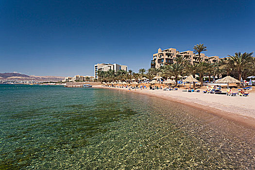 约旦,红海,海滩,酒店
