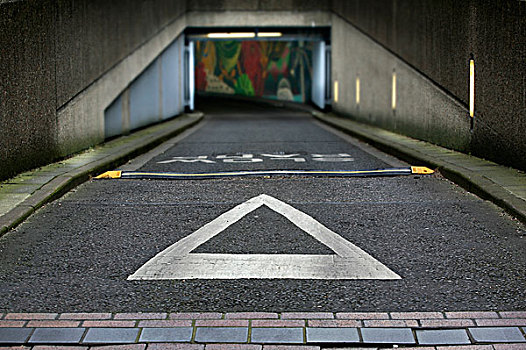看,道路,水平,隧道,地下,汽车,公园,涂鸦,艺术品,背景,伦敦南岸,伦敦