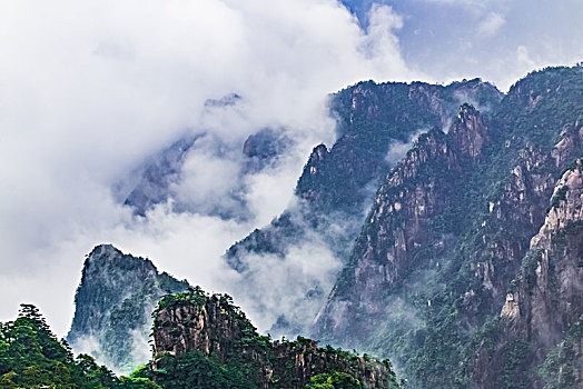 安徽省黄山市黄山风景区北海大峡谷自然景观