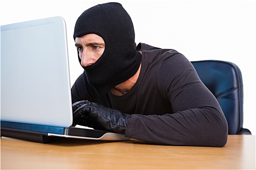 盗取,巴拉克拉法帽,黑客攻击,笔记本电脑