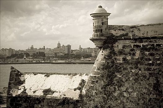 古巴,哈瓦那,莫罗城堡,城堡,建造,湾