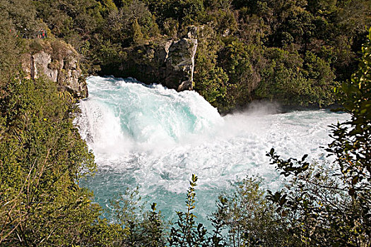 瀑布,河,靠近,陶波,北岛,新西兰