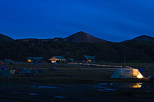 帐篷,兰德玛纳,冰岛