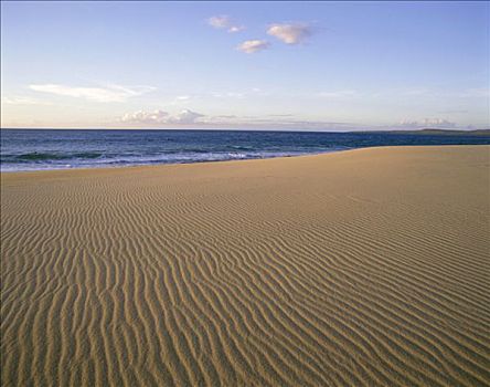 莫洛凯岛,海滩,宽阔,沙子,海洋,背景