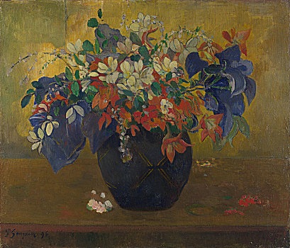 花瓶,花,1896年,艺术家