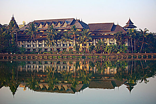缅甸,仰光,宫殿,酒店