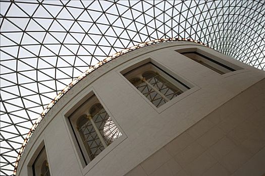 大英博物馆,上面,户外,读,房间,玻璃屋顶