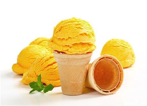 黄色,冰淇淋