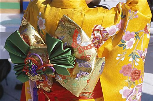 系,丝绸,绶带,阔腰带,和服,传统服饰,日本