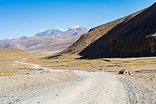 西藏前往珠峰的一条公路
