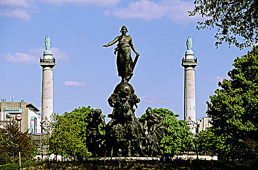 法国,巴黎,国家,广场,雕塑