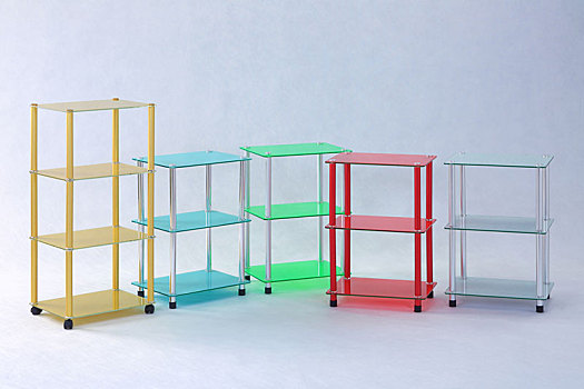 五颜六色的玻璃家具