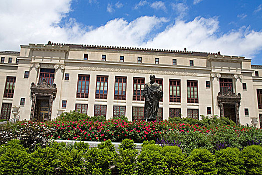 雕塑,户外,政府建筑,哥伦布,市政厅,俄亥俄,美国