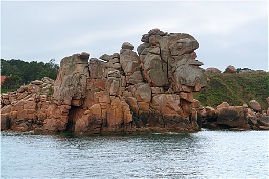 岩石构造,靠近,岛屿