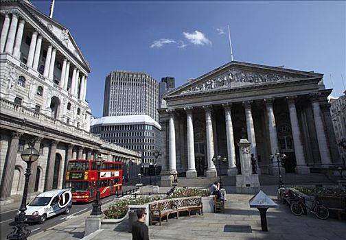 心形,城市,伦敦,银行,左边,历史,证券交易所,建筑,英国