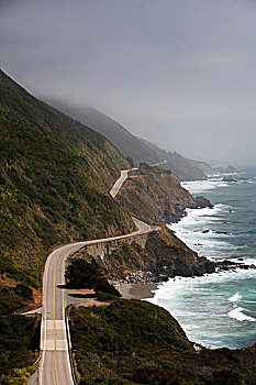 海岸路,101公路,大,加利福尼亚,美国