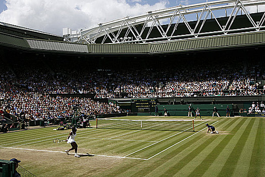 英格兰,伦敦,温布尔登,中心,球场,一个,网球,冠军,2008年