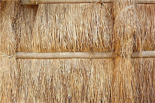 墙壁,稻草,竹子
